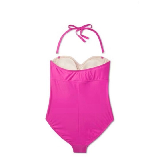 Kona Sol Women's Bandeau Halter One Piece Swimsuit Tummy Control - Picture 4 of 4